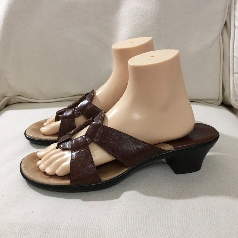 Sofft Brown Leather Upper Sandal